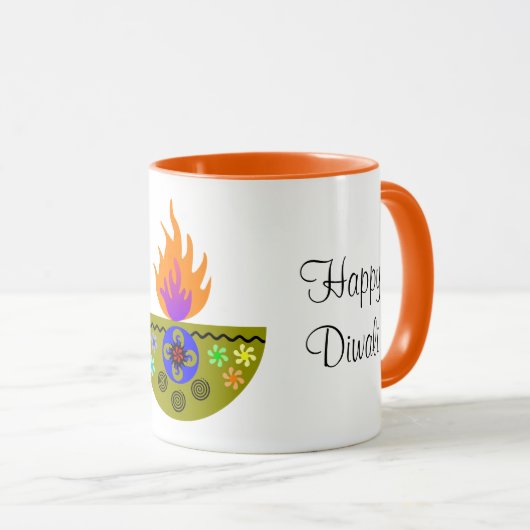 Colorful Diwali Lamp Diya Mok (Voorkant rechts)