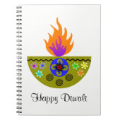Colorful Diwali Lamp Diya Notitieboek (Voorkant)