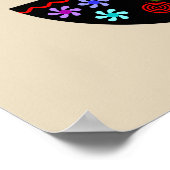 Colorful Diwali Lamp Diya Poster (Hoek)