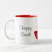 Colorful Diwali Lamp Diya Tweekleurige Koffiemok (Links)