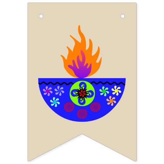 Colorful Diwali Lamp Diya Vlaggetjes (Tweede vlag)