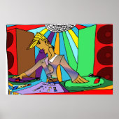 Colorful DJ Drawing Poster (Voorkant)