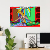 Colorful DJ Drawing Poster (Thuiskantoor)