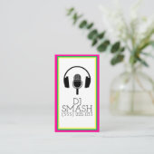 Colorful DJ Musician Music Studio Card Visitekaartje (Staand voorkant)