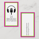 Colorful DJ Musician Music Studio Card Visitekaartje (Voorkant / Achterkant)
