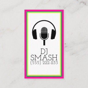 Colorful DJ Musician Music Studio Card Visitekaartje