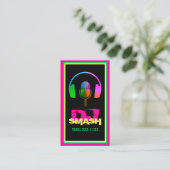 Colorful DJ Musician Music Studio Card Visitekaartje (Staand voorkant)