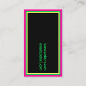 Colorful DJ Musician Music Studio Card Visitekaartje (Achterkant)