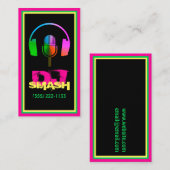 Colorful DJ Musician Music Studio Card Visitekaartje (Voorkant / Achterkant)