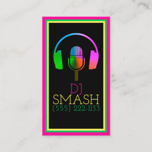 Colorful DJ Musician Music Studio Card Visitekaartje