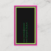 Colorful DJ Musician Music Studio Kaart Visitekaartje (Achterkant)