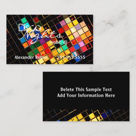 Colorful DJ Visitekaartje (Voorkant / Achterkant)