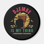 Colorful Djembe is mijn ding Afrikaanse drum Magneet (Voorkant)