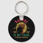 Colorful Djembe is mijn ding Afrikaanse drum Sleutelhanger (Voorkant)