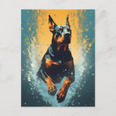 Colorful Doberman Briefkaart (Voorkant)