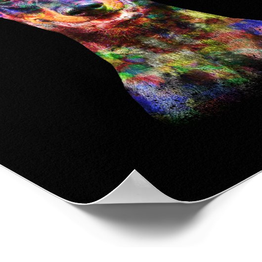 Colorful Doberman Dog Poster (Hoek)