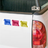 Colorful Doberman Pinscher Silhouettes Bumpersticker (Op Truck)