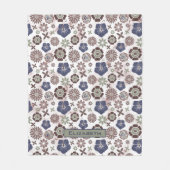 Colorful doele florale patroon gepersonaliseerde n fleece deken (Voorkant)