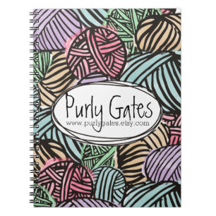 Colorful doezelballen van garen breien haakwerk notitieboek