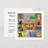 Colorful dog art hedendaagse schilderijen leuke ka kaart (Voorkant / Achterkant)