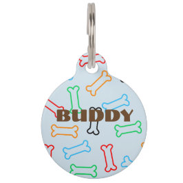 Colorful Dog Biscuit Botten Pet Tag Huisdierpenning