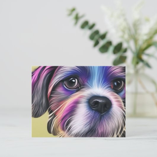 Colorful Dog Briefkaart (Staand voorkant)