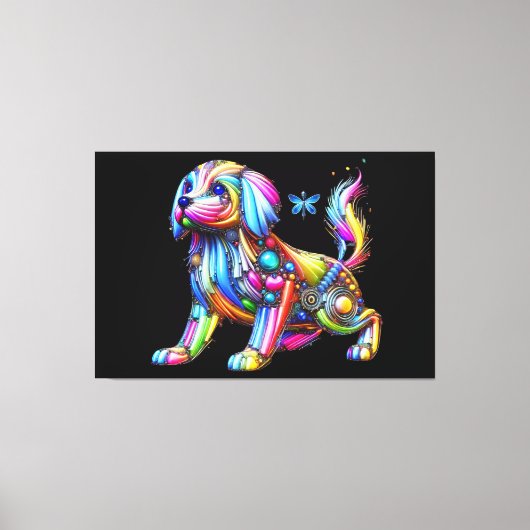 Colorful Dog Canvas Afdruk (Voorkant)