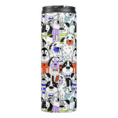 Colorful Dog Crowd Pattern Medium Gift Bag Thermosbeker (Achterkant)