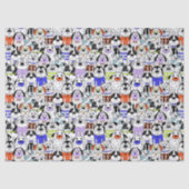 Colorful Dog Crowd Pattern Tissuepapier (Voorkant)
