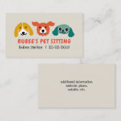 Colorful Dog Facs | Dierenvriend voor de vergaderi Visitekaartje (Voorkant / Achterkant)