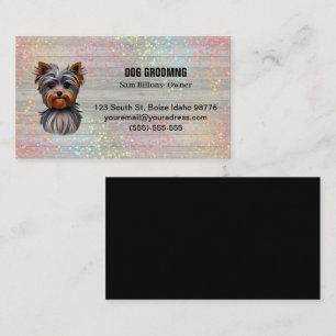 Colorful Dog Grooming Yorkie Visitekaartje