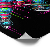 Colorful Dog Hockey Ice Cream Drip Player Poster (Hoek)