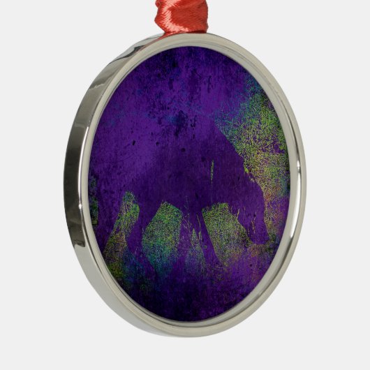 Colorful Dog Metalen Ornament (Rechts)