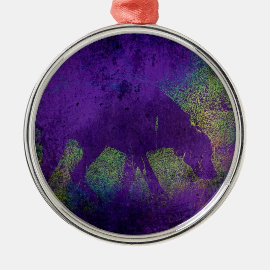 Colorful Dog Metalen Ornament (Voorkant)