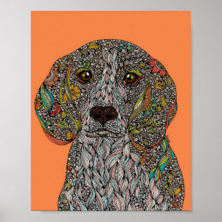 Colorful Dog-ontwerp | Best Animal Canvas Poster