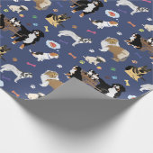 Colorful Dog Pattern Cadeaupapier (Hoek)