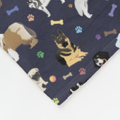 Colorful Dog Pattern Fleece Deken (Hoek)