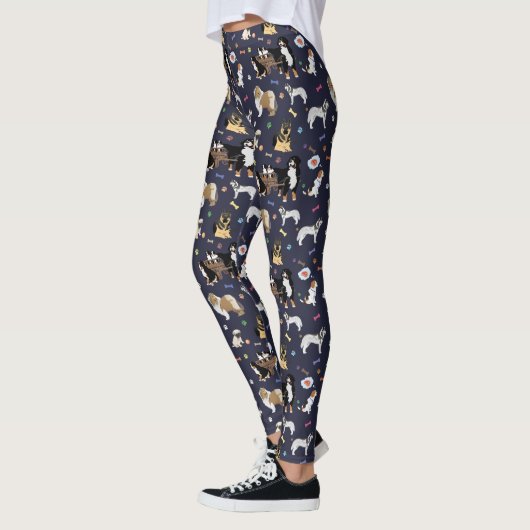 Colorful Dog Pattern Leggings (Links)