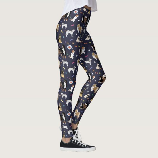 Colorful Dog Pattern Leggings (Rechts)