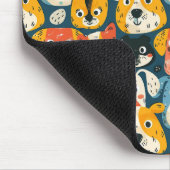 Colorful Dog Pattern Muismat (Hoek)