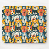 Colorful Dog Pattern Muismat (Voorkant)