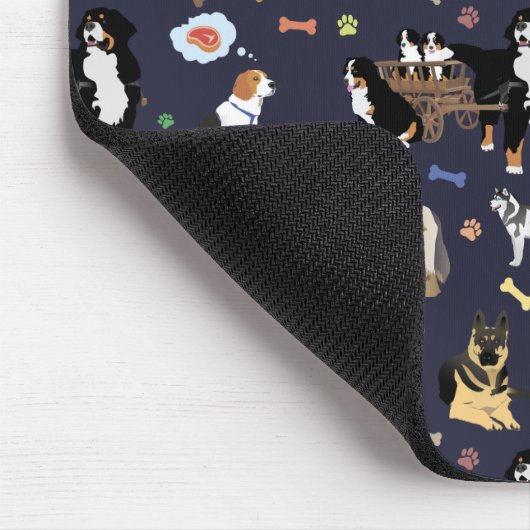 Colorful Dog Pattern Muismat (Hoek)