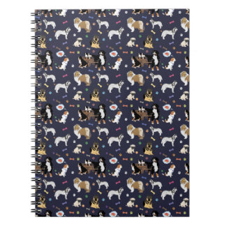 Colorful Dog Pattern Notitieboek