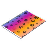 COLORFUL DOG PAW PRINTS SPIRAAL NOTITIEBOEK. NOTITIEBOEK (Linkerzijde)