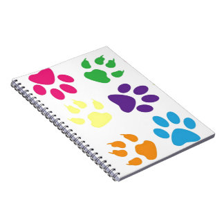 Colorful Dog Paws Notitieboek