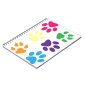 Colorful Dog Paws Notitieboek (Linkerzijde)