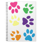 Colorful Dog Paws Notitieboek (Voorkant)