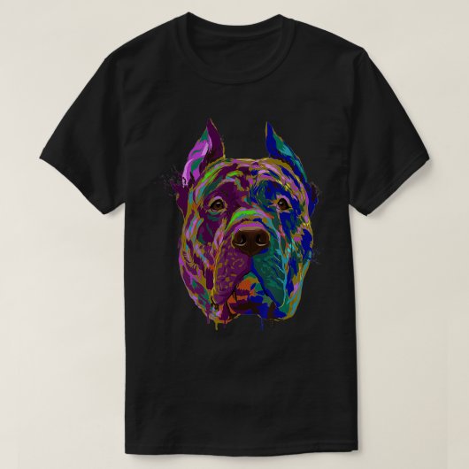 Colorful Dog Perro de Presa Canario T-shirt (Design voorkant)