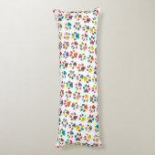 Colorful Doggie Paws Body Pillow Lichaamskussen (Achterkant (Verticaal))