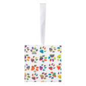 Colorful Doggie Paws Cube Ornament (Rechts)